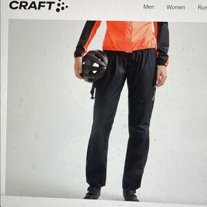 Craft Black fleece lined wind adjustable pant/capri  - like new